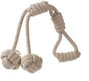 Wholesale - BEIGE Y-BALLS ROPE PET TOY C/P 48, UPC: 840345116161